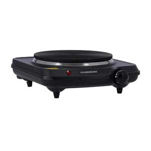 Olsenmark Single Burner Electric Hot Plate - Cast Iron Heating Plate - Portable Electric Hob with Temperature Control for Flexible Precise Table Top Cooking - Home, Camping & Caravan Cooking