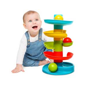 Baybee Toddler Ball Tower, Swirling Ball Drop with 4 Tiers & 3 Balls