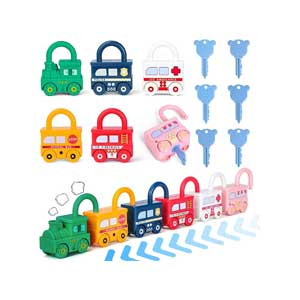 Preschool Learning Activities Lock and Key Toy for 1-5 Years Old