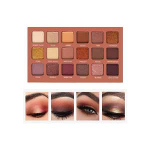 SYOSI Professional Smokey Eyeshadow Palette, Highly Pigmented Nudes, 18 Warm Chocolate Colors, Matte Shimmer Neutral Makeup Kit (Elegance Nude-18 colors)