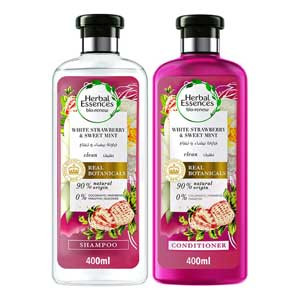 Herbal Essences Bio:Renew, White Strawberry & Mint, Shampoo + Conditioner 400ml