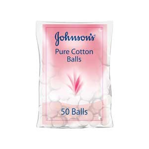 Johnson's Baby Pure Cotton Balls, 50 balls