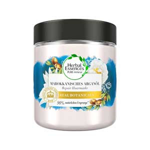 Herbal Essences Pure:Renew Moroccan Argan Oil Hair Mask, 250ml, Argan Oil Hair Care, Treatment for Shine and Dry Hair, Aloe Vera