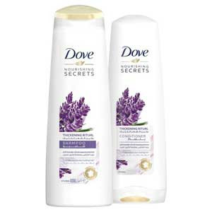 Dove Thickening Ritual Shampoo Lavender, 400ml & Dove Conditioner, 320ml