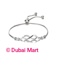 Shining Diva Fashion Latest Stylish Austrian Crystal Rose Gold Charm Bracelet for Women