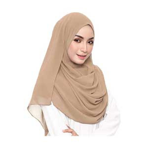 LMVERNA Plain Bubble Chiffon Scarf for Women Fashion Soft Hijab Long Wrap Scarves