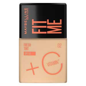 Maybelline New York Fit Me Fresh Tint Foundation SPF 50 with Brightening Vitamin C, 10