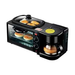 MIRHA 3-in-1 Multifunctional Breakfast Maker: 1250W with Coffee Machine, Oven, and Top Tray for Frying and Warming